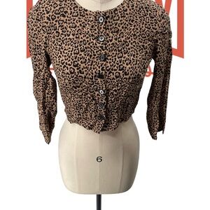 Reformation Leopard Print Blouse